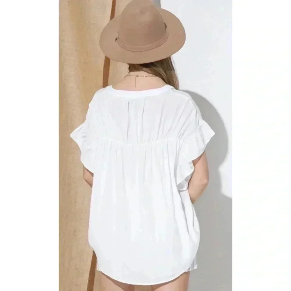 Cozy Co. Ruffle Blouse